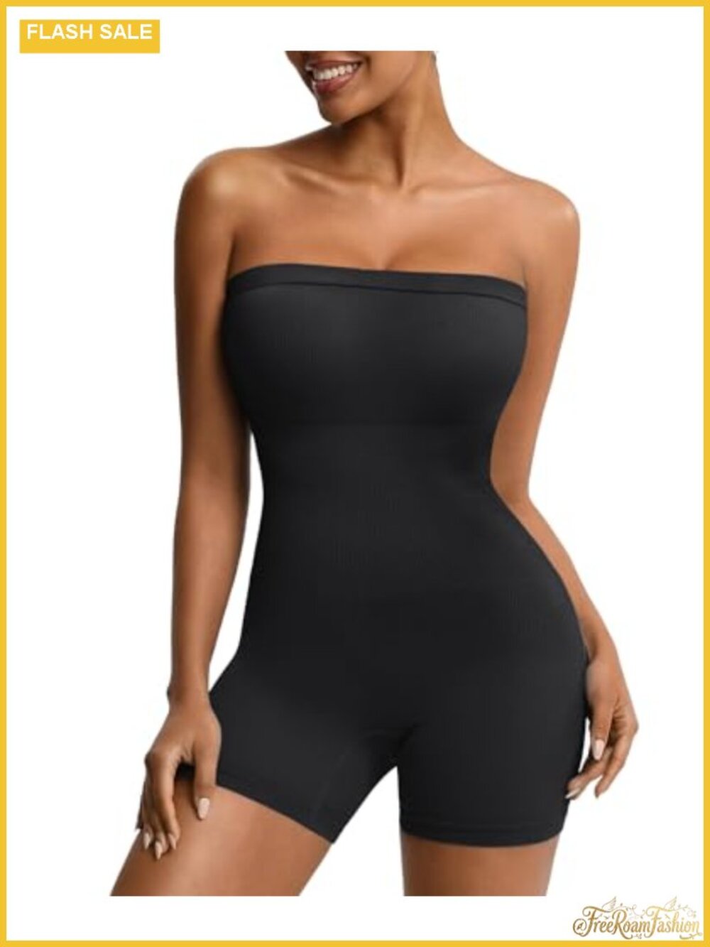 Strapless Romper for Women Athletic One Piece Tube Jumpsuit Sleeveless Bodycon